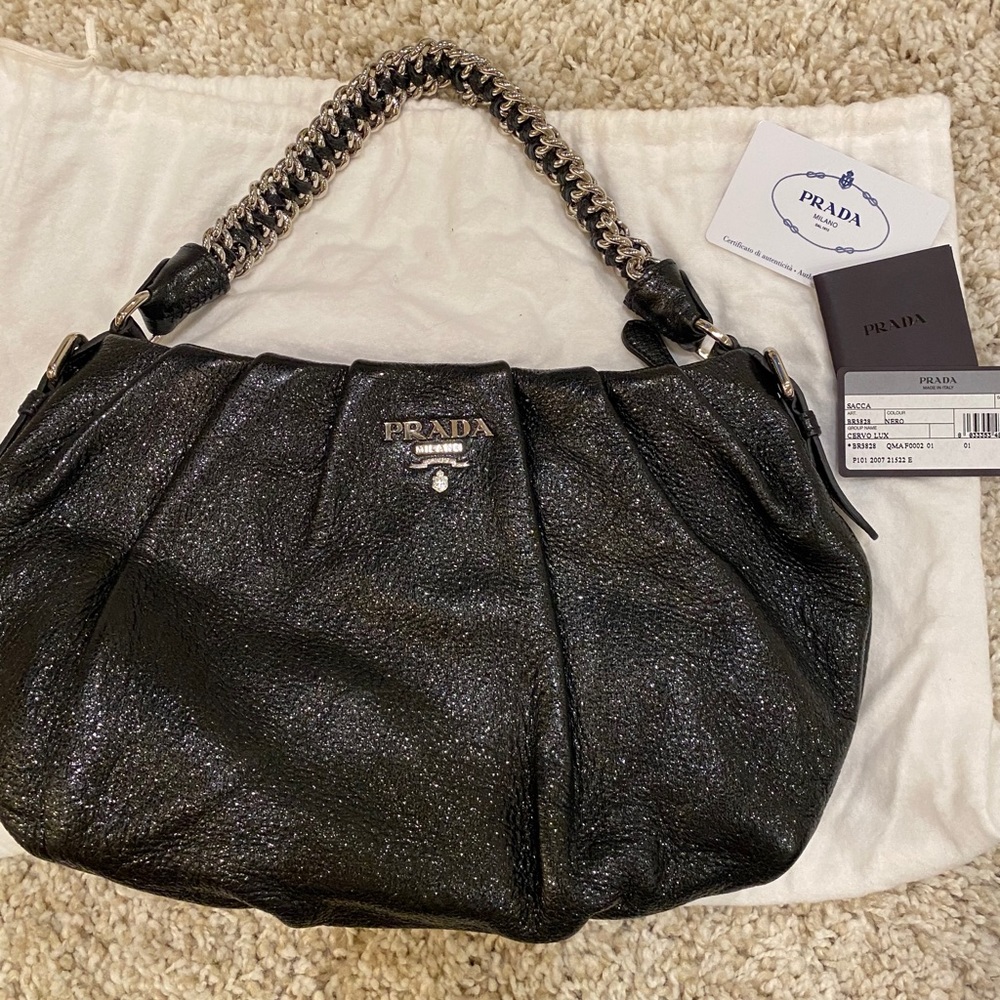 Prada Hobo Cervo Lux Handbag